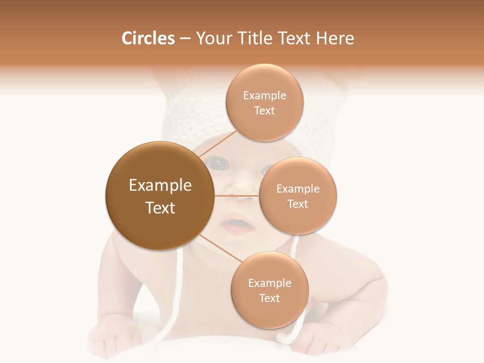 A Baby Wearing A White Knitted Hat PowerPoint Template