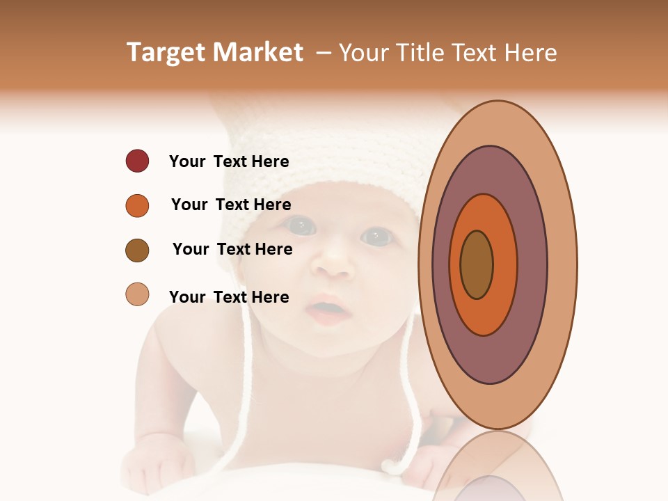 A Baby Wearing A White Knitted Hat PowerPoint Template