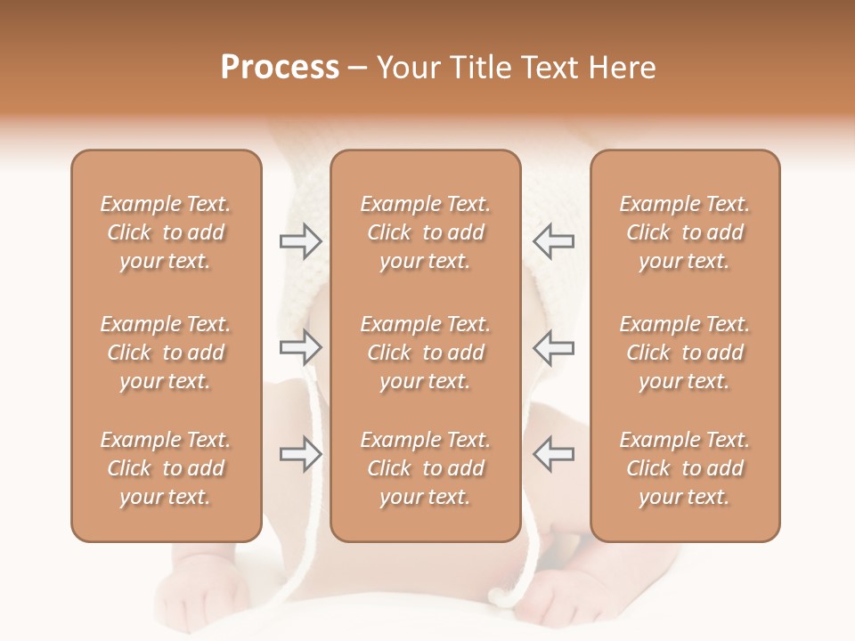 A Baby Wearing A White Knitted Hat PowerPoint Template