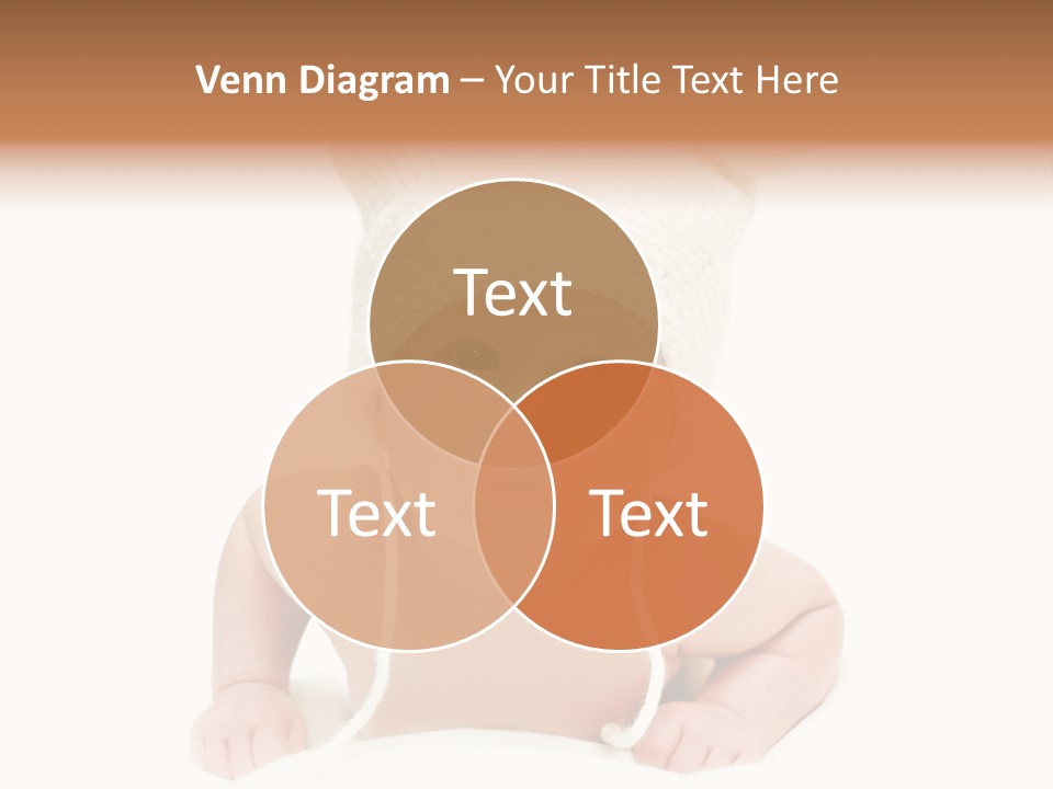 A Baby Wearing A White Knitted Hat PowerPoint Template