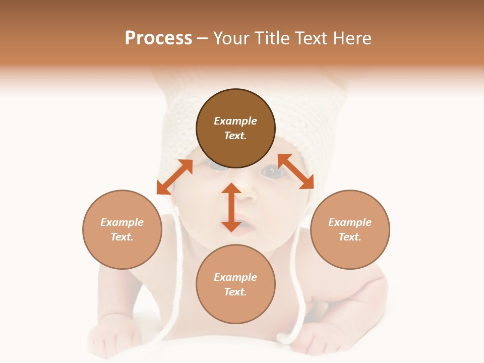 A Baby Wearing A White Knitted Hat PowerPoint Template