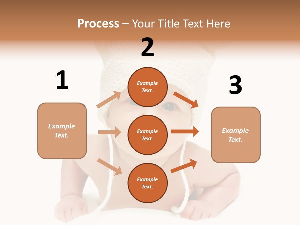 A Baby Wearing A White Knitted Hat PowerPoint Template