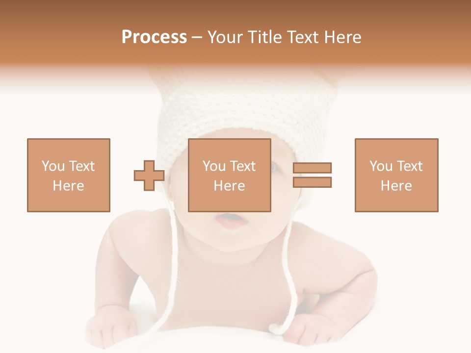 A Baby Wearing A White Knitted Hat PowerPoint Template