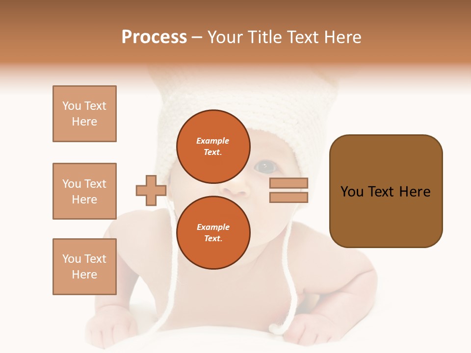 A Baby Wearing A White Knitted Hat PowerPoint Template