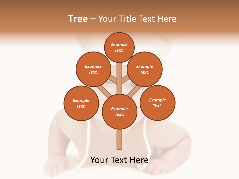A Baby Wearing A White Knitted Hat PowerPoint Template