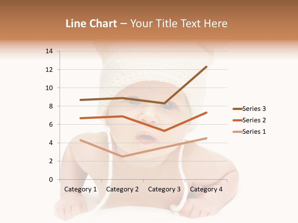 A Baby Wearing A White Knitted Hat PowerPoint Template