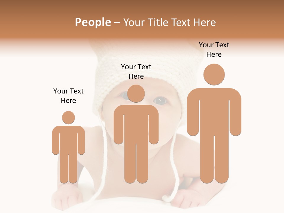 A Baby Wearing A White Knitted Hat PowerPoint Template