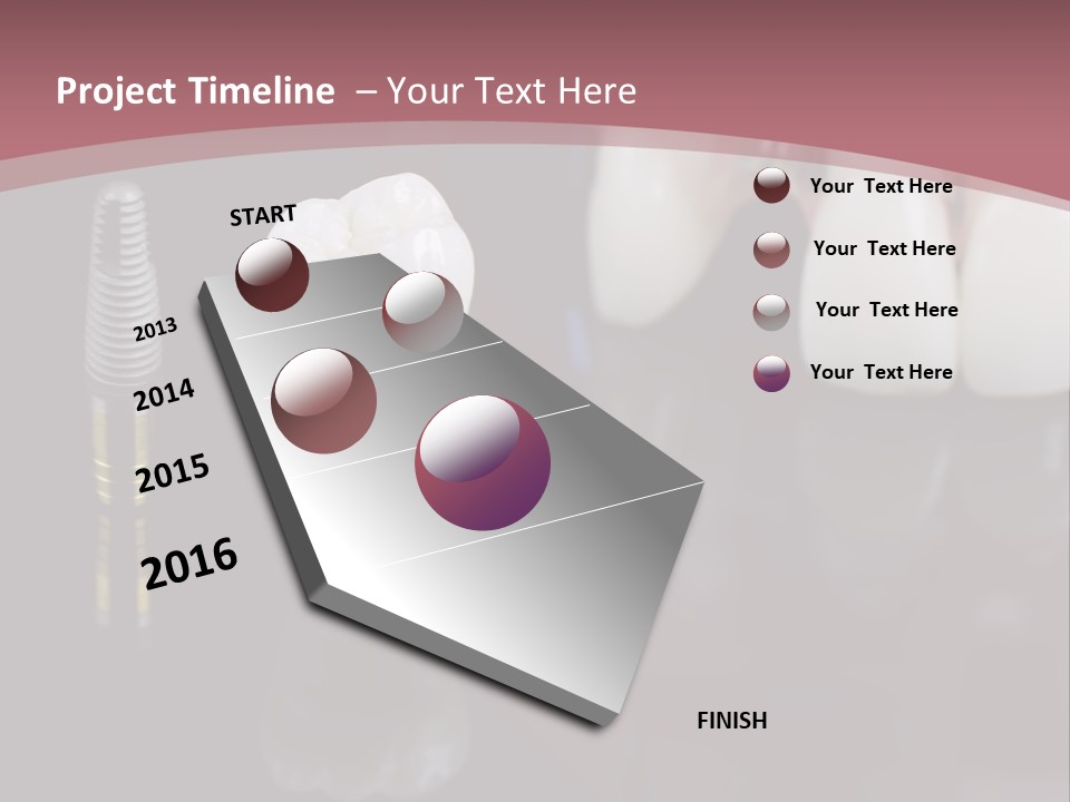 Orthodontic Pink Distraction PowerPoint Template