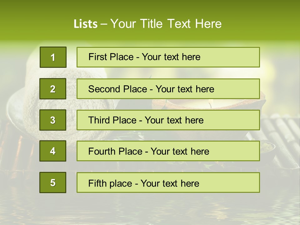 Bamboo Reflection Sunny PowerPoint Template
