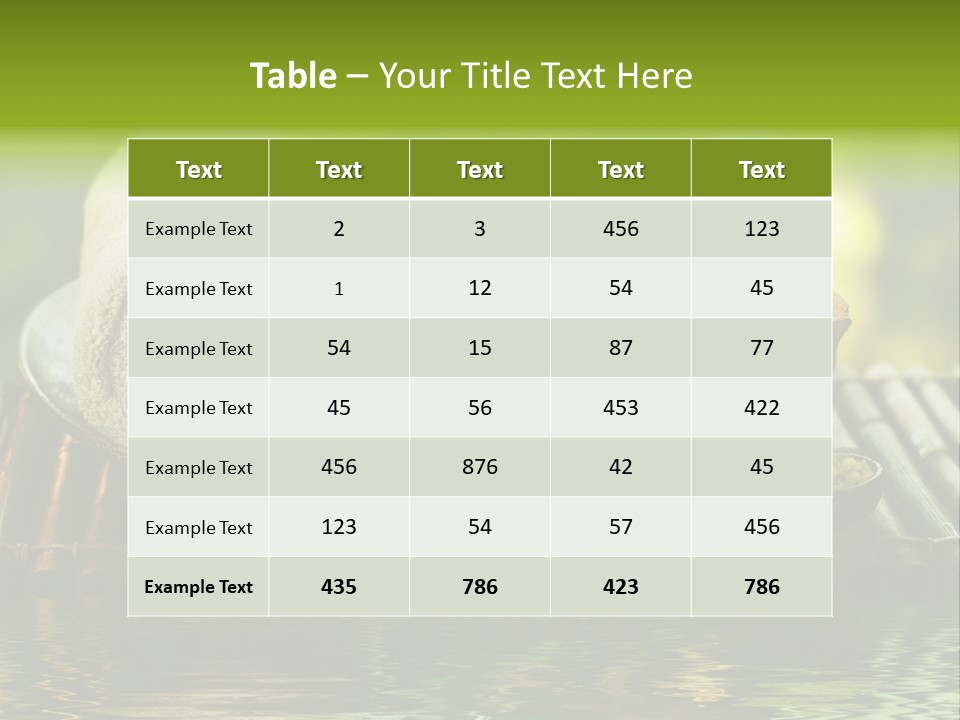 Bamboo Reflection Sunny PowerPoint Template
