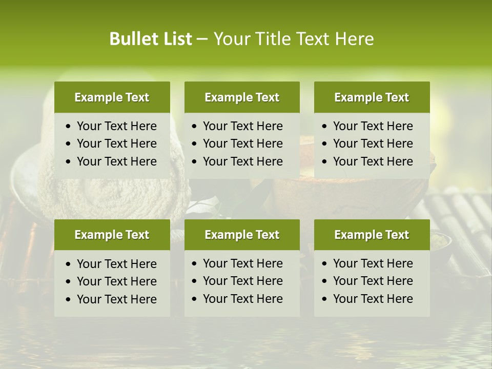 Bamboo Reflection Sunny PowerPoint Template