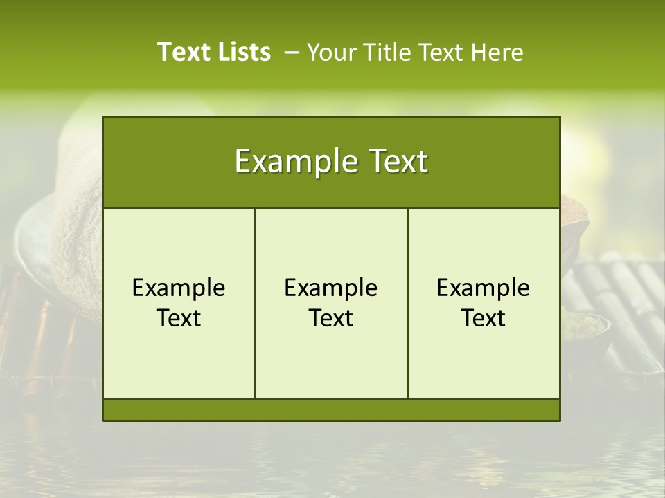 Bamboo Reflection Sunny PowerPoint Template