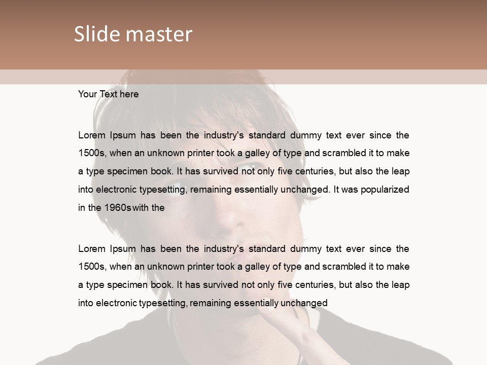 Copyspace Facial Comedy PowerPoint Template