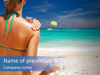 Cream Bodylotion Vacation PowerPoint Template