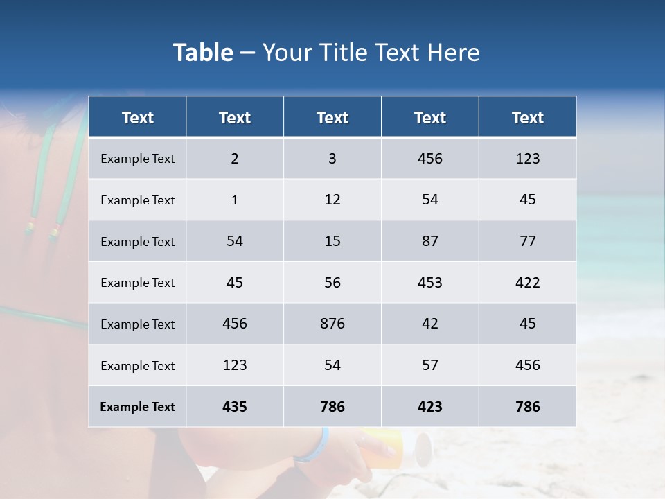 Cream Bodylotion Vacation PowerPoint Template