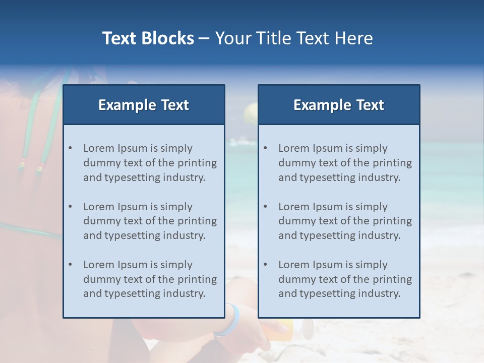 Cream Bodylotion Vacation PowerPoint Template