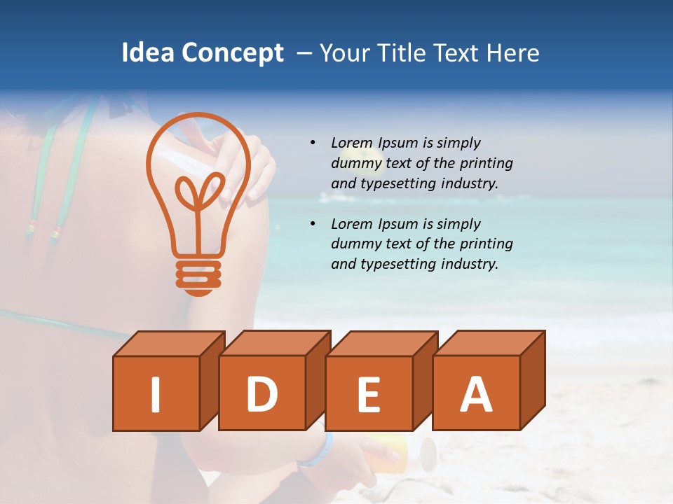 Cream Bodylotion Vacation PowerPoint Template