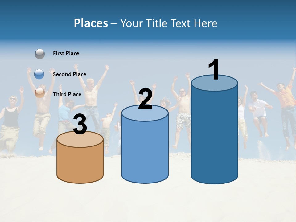 A Group Of People Jumping In The Air PowerPoint Template