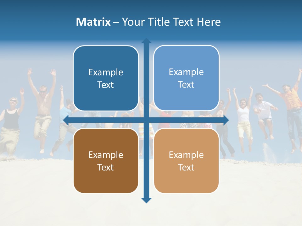 A Group Of People Jumping In The Air PowerPoint Template