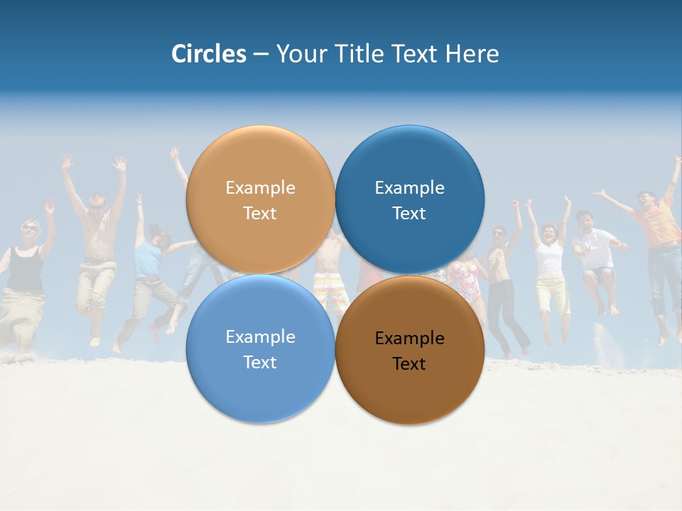 A Group Of People Jumping In The Air PowerPoint Template