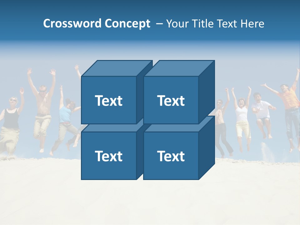 A Group Of People Jumping In The Air PowerPoint Template