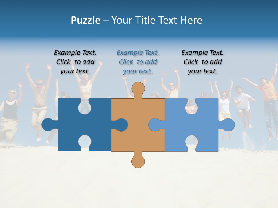 A Group Of People Jumping In The Air PowerPoint Template