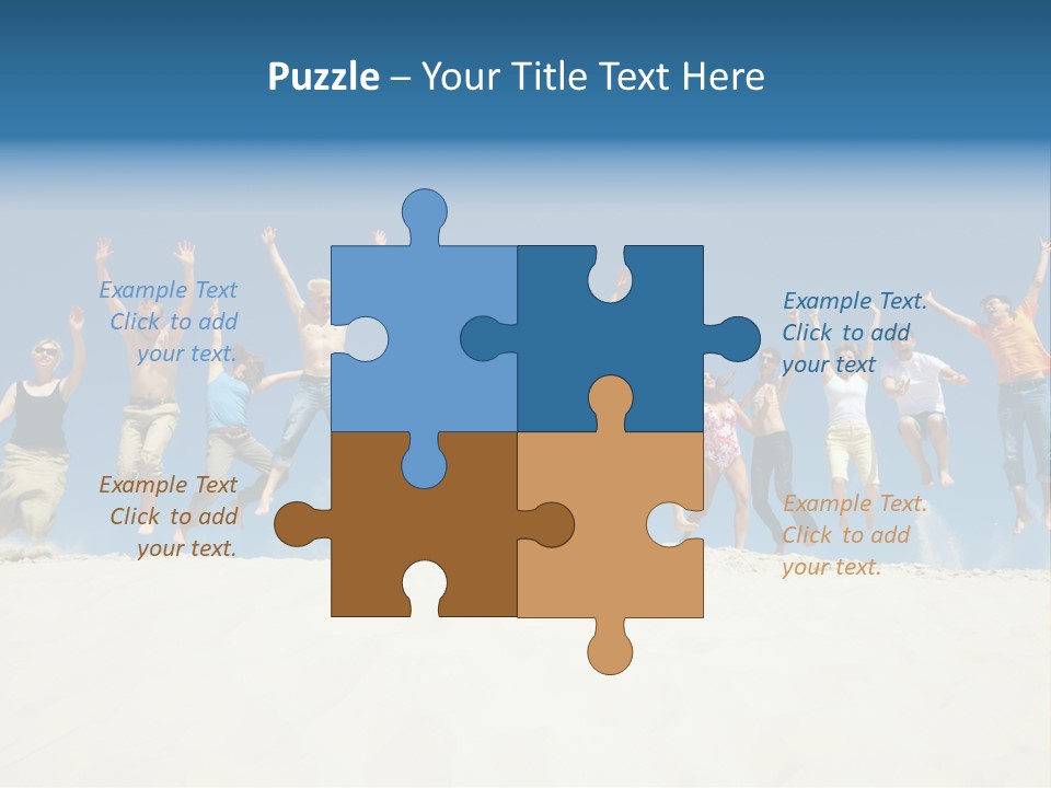 A Group Of People Jumping In The Air PowerPoint Template