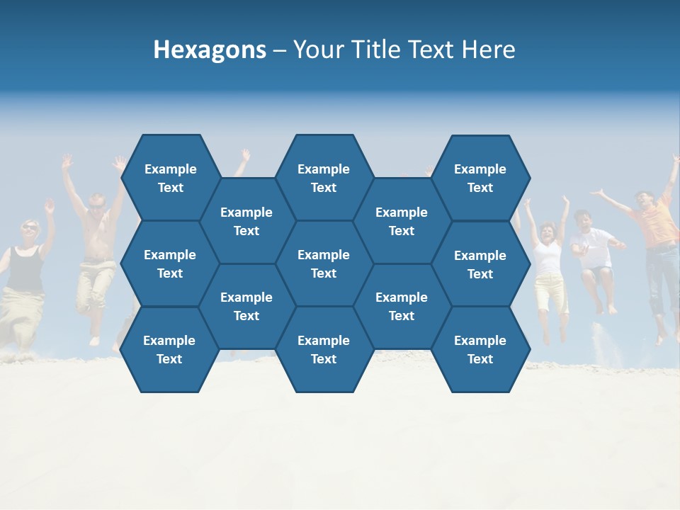 A Group Of People Jumping In The Air PowerPoint Template