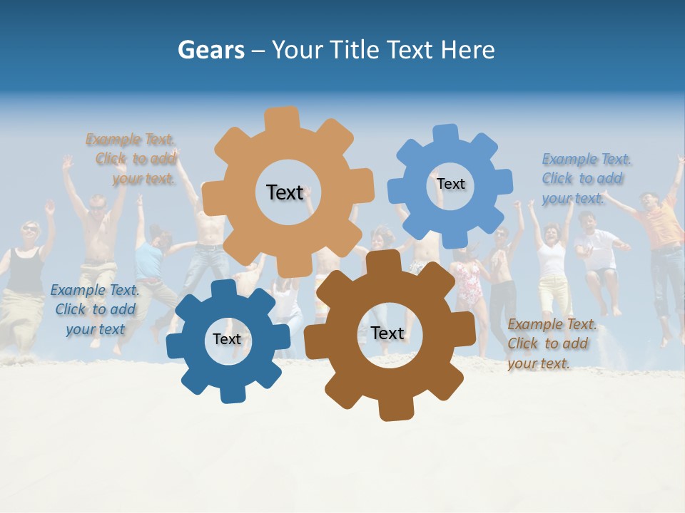 A Group Of People Jumping In The Air PowerPoint Template