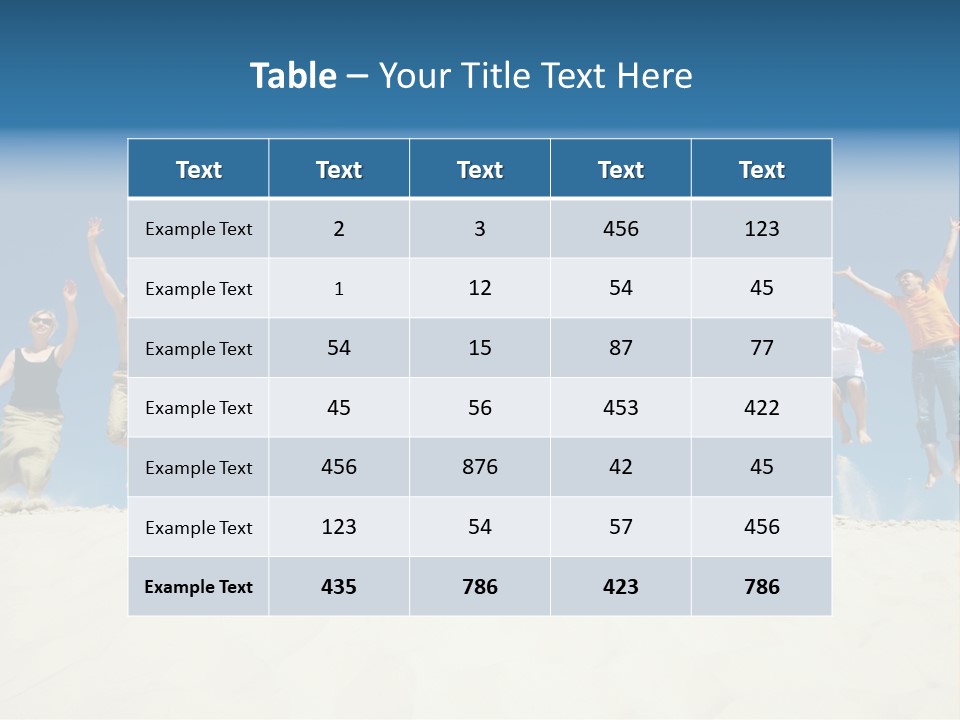 A Group Of People Jumping In The Air PowerPoint Template