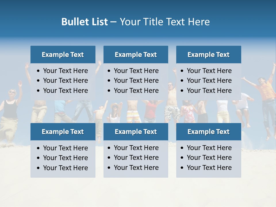 A Group Of People Jumping In The Air PowerPoint Template