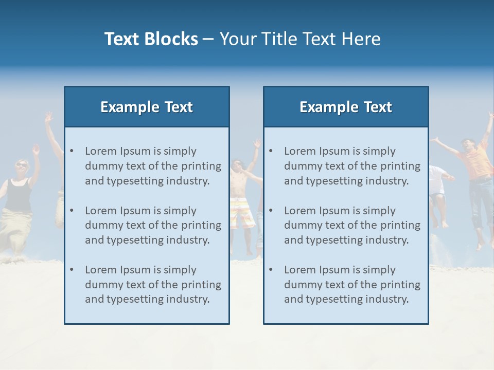 A Group Of People Jumping In The Air PowerPoint Template
