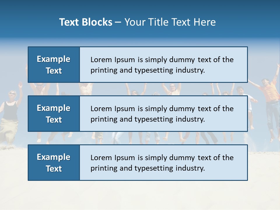 A Group Of People Jumping In The Air PowerPoint Template