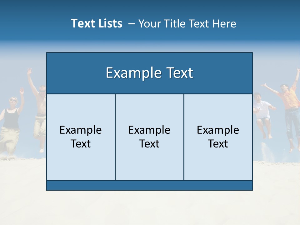 A Group Of People Jumping In The Air PowerPoint Template