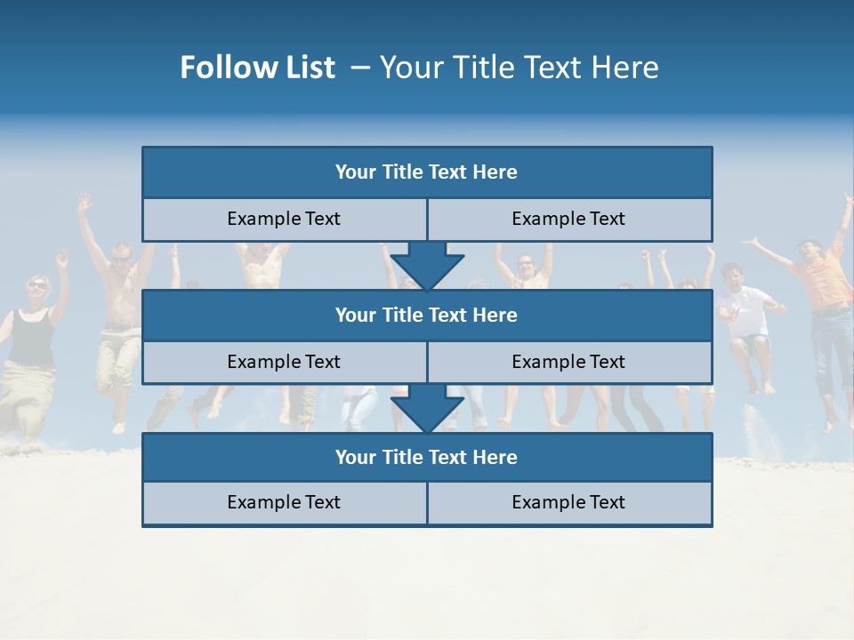 A Group Of People Jumping In The Air PowerPoint Template