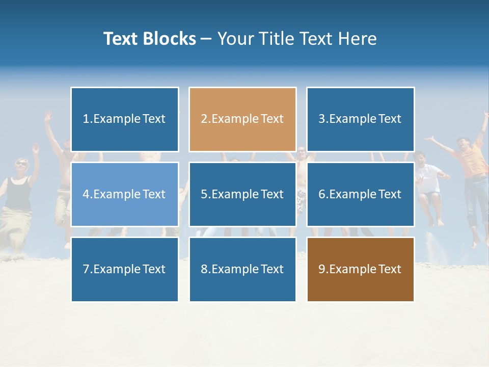 A Group Of People Jumping In The Air PowerPoint Template
