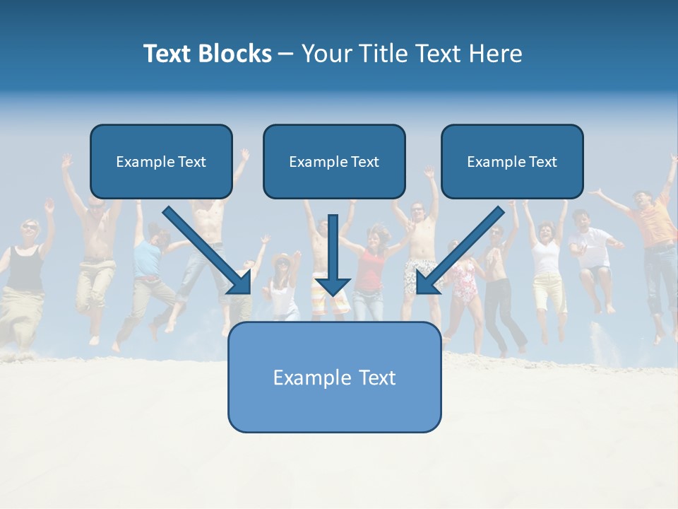 A Group Of People Jumping In The Air PowerPoint Template