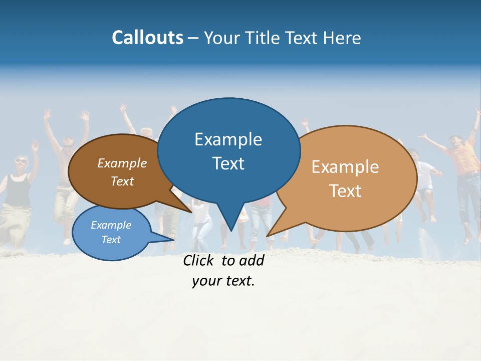 A Group Of People Jumping In The Air PowerPoint Template