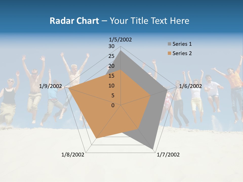 A Group Of People Jumping In The Air PowerPoint Template