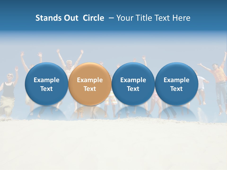 A Group Of People Jumping In The Air PowerPoint Template