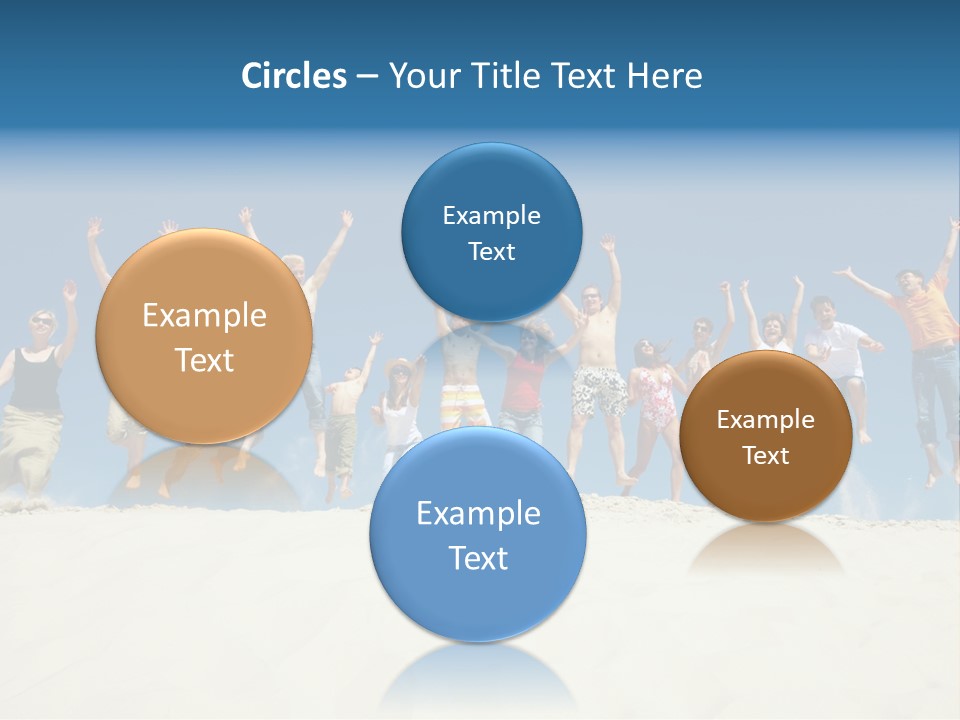 A Group Of People Jumping In The Air PowerPoint Template