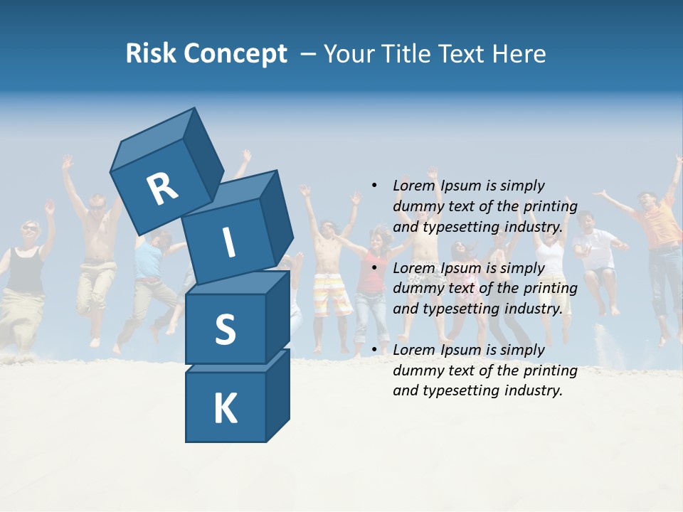 A Group Of People Jumping In The Air PowerPoint Template