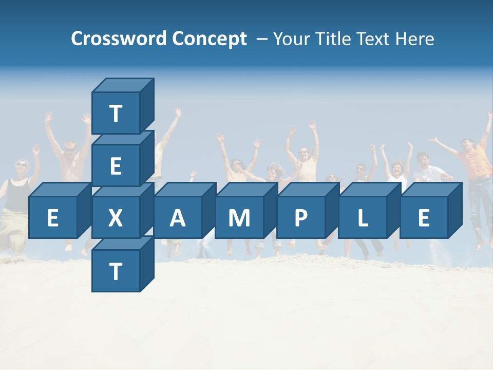 A Group Of People Jumping In The Air PowerPoint Template