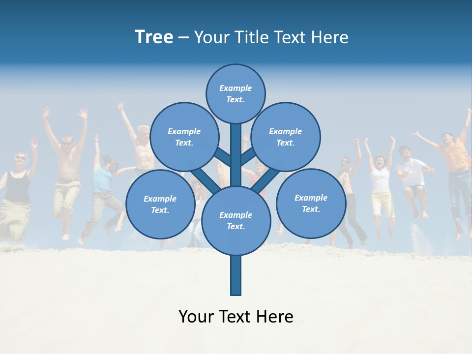 A Group Of People Jumping In The Air PowerPoint Template