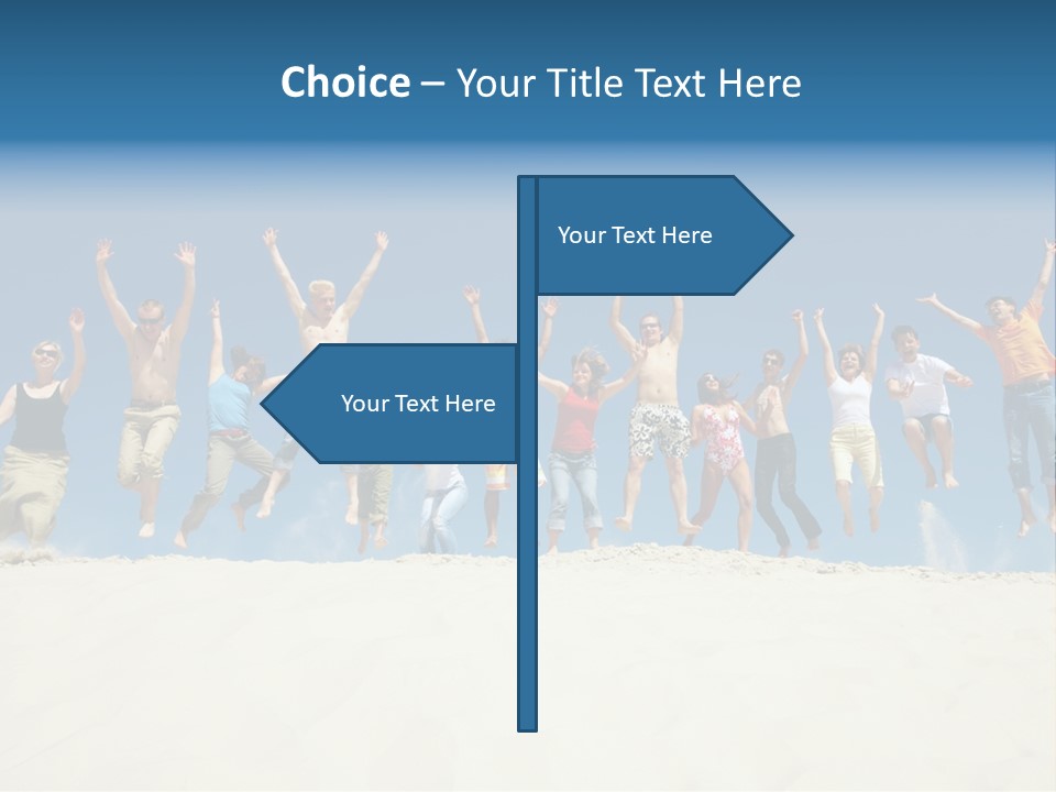 A Group Of People Jumping In The Air PowerPoint Template