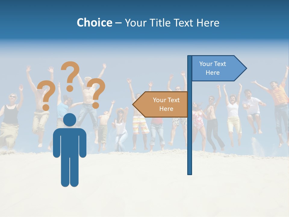 A Group Of People Jumping In The Air PowerPoint Template