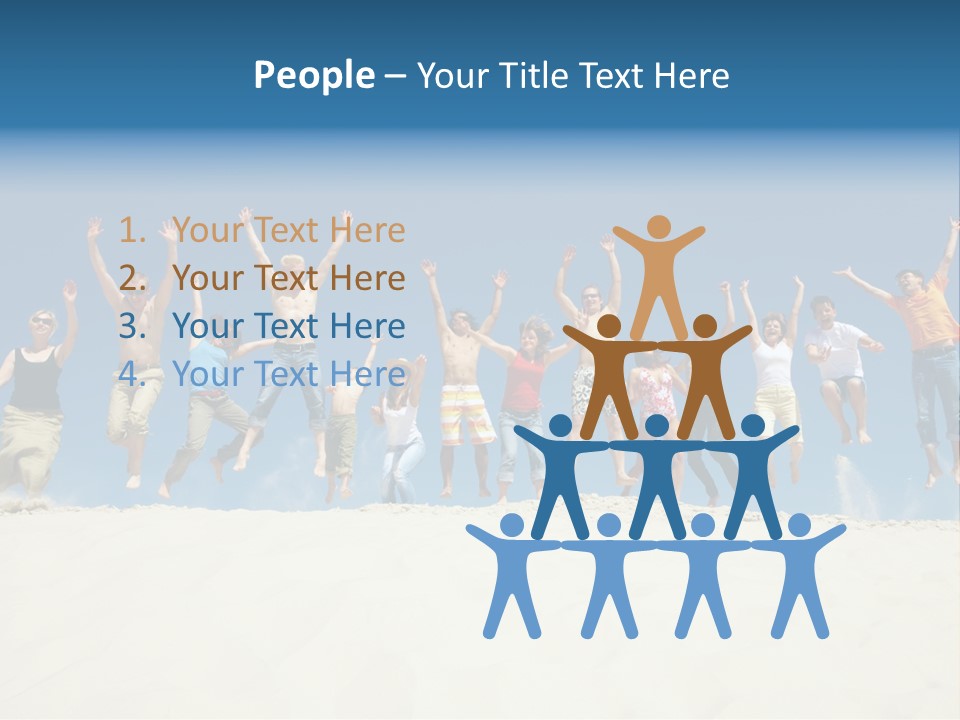 A Group Of People Jumping In The Air PowerPoint Template