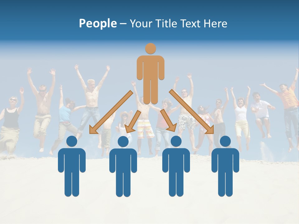 A Group Of People Jumping In The Air PowerPoint Template