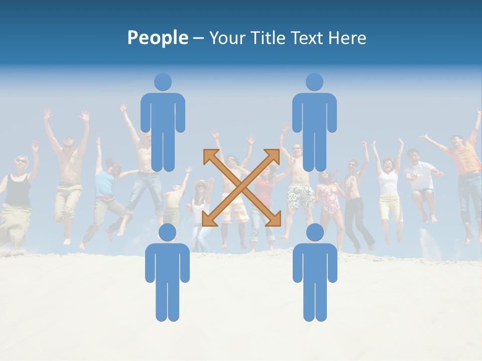 A Group Of People Jumping In The Air PowerPoint Template