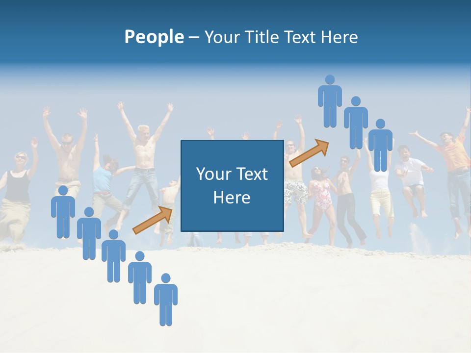 A Group Of People Jumping In The Air PowerPoint Template